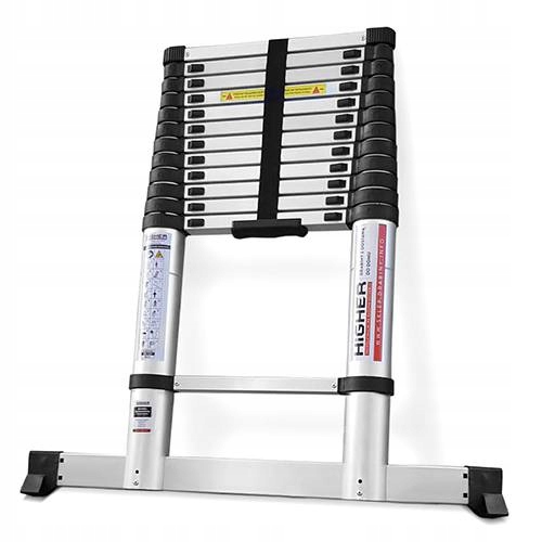 Drabina aluminiowa teleskopowa składana przystawna rozsuwana HIGHER 3,2m — 15