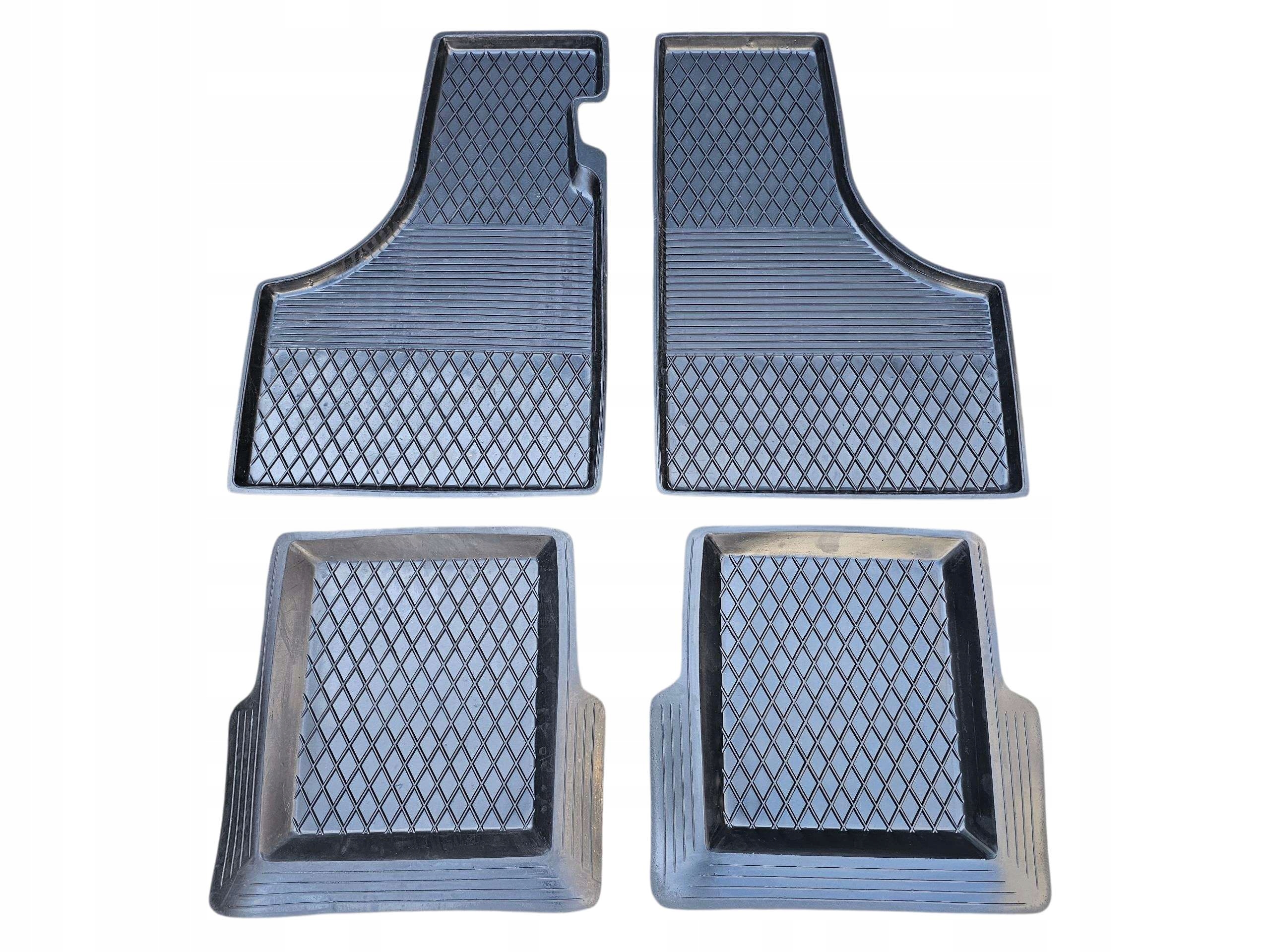 Dywaniki Gumowe Komplet Korytka Korytkowe Polski Fiat 126P Maluch 126