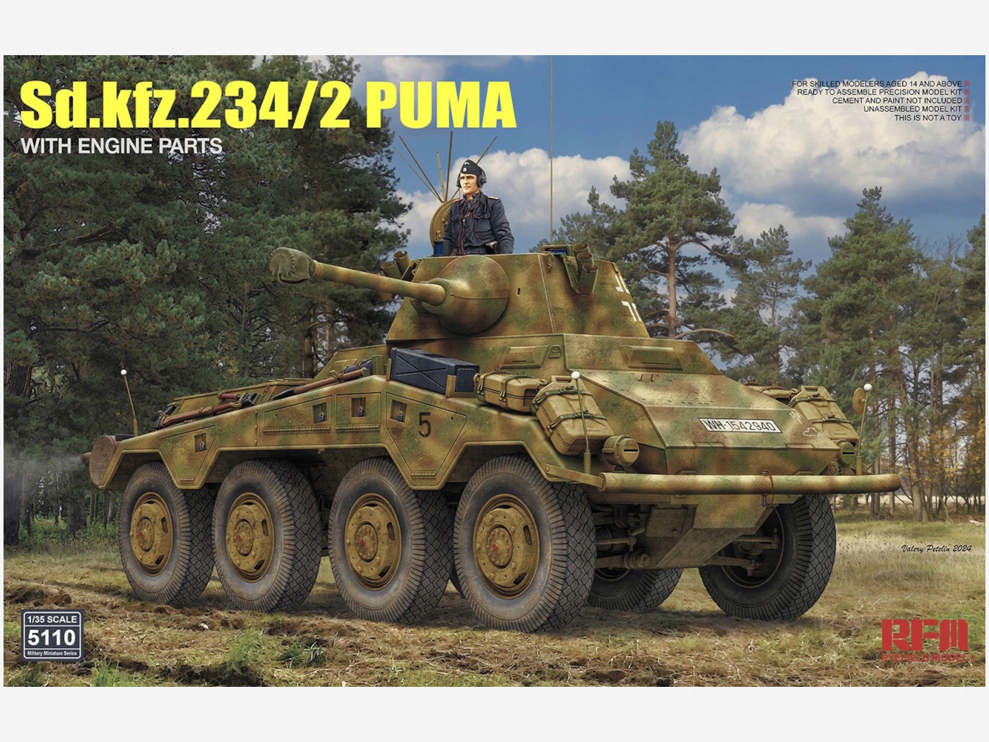 Obrněné auto Sd.Kfz.234/2 Puma model RM-5110 Rfm