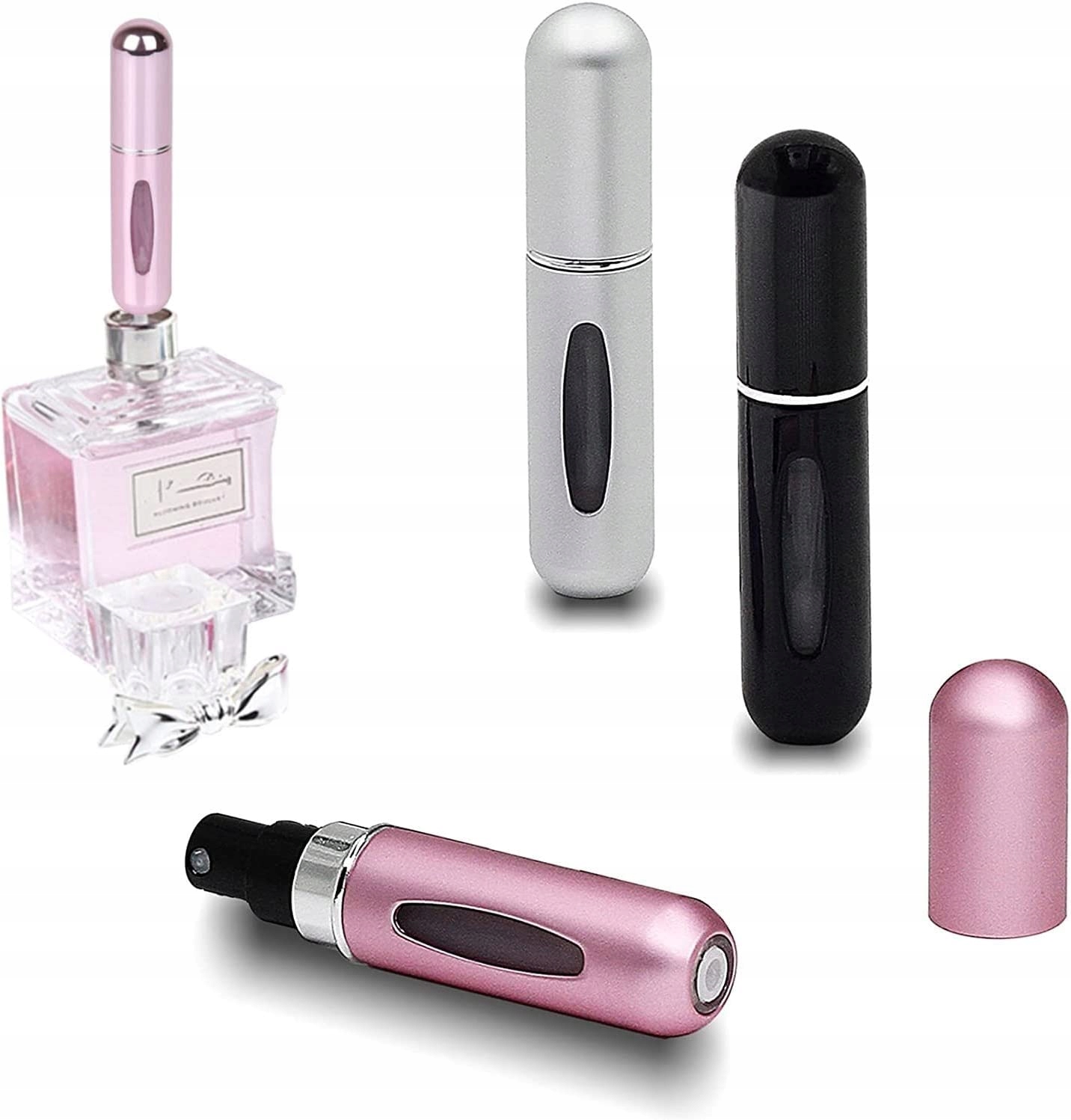 Atomizer do perfum Rossmann pojemnik do przelewania mini do torebki SOLIDNY Stan opakowania oryginalne