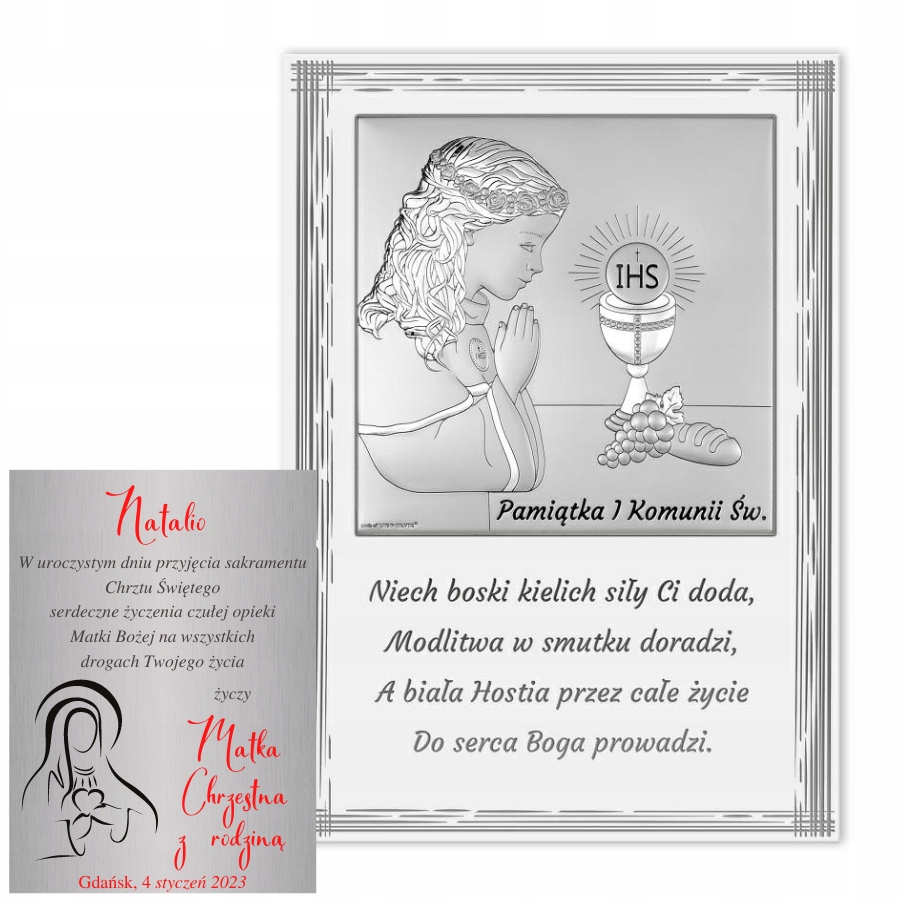 Obrázek modlící dívky 16,2 x 21,5 cm