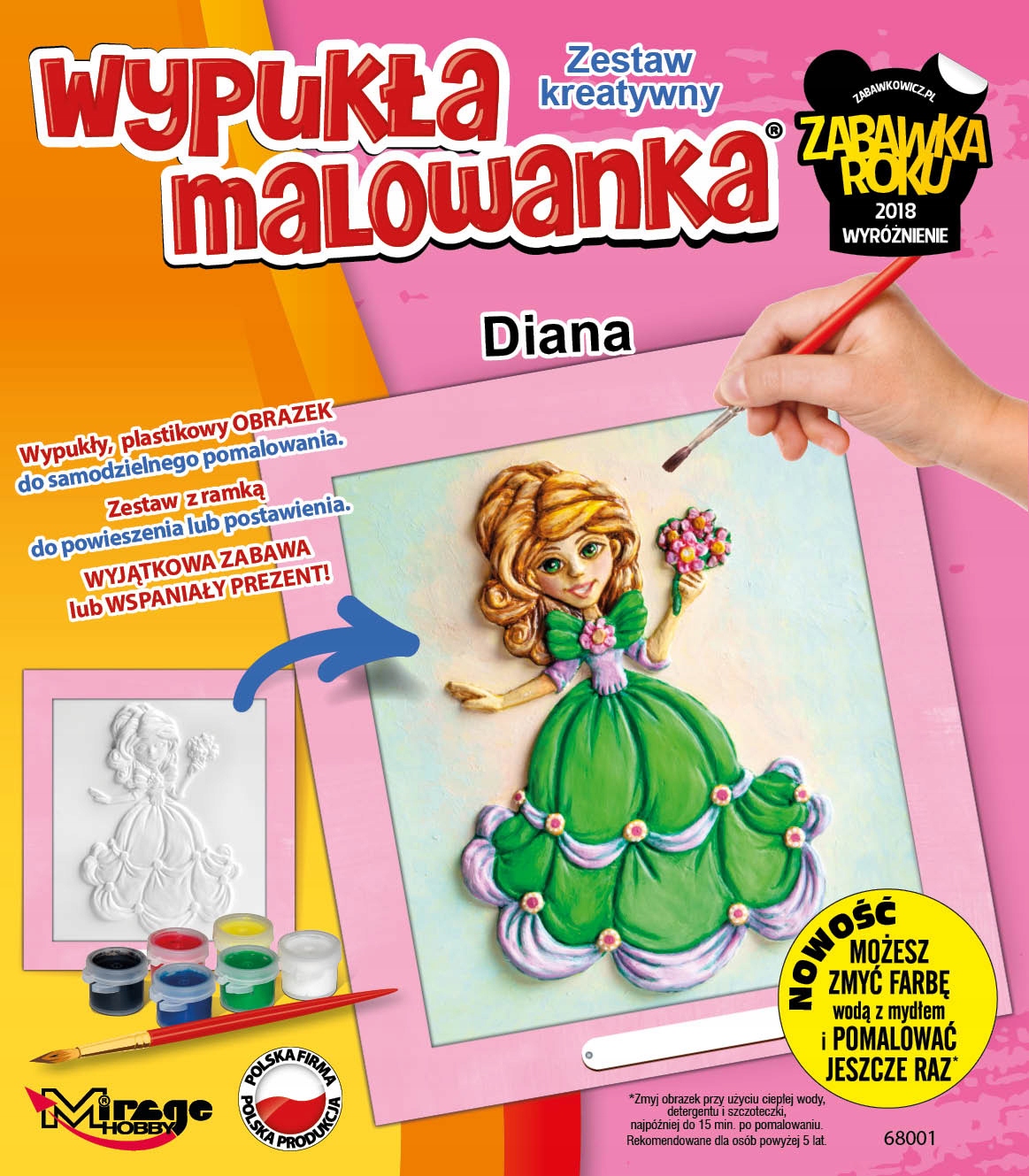 

Wypukła Malowanka Księżniczka Diana Zestaw Kreatyw