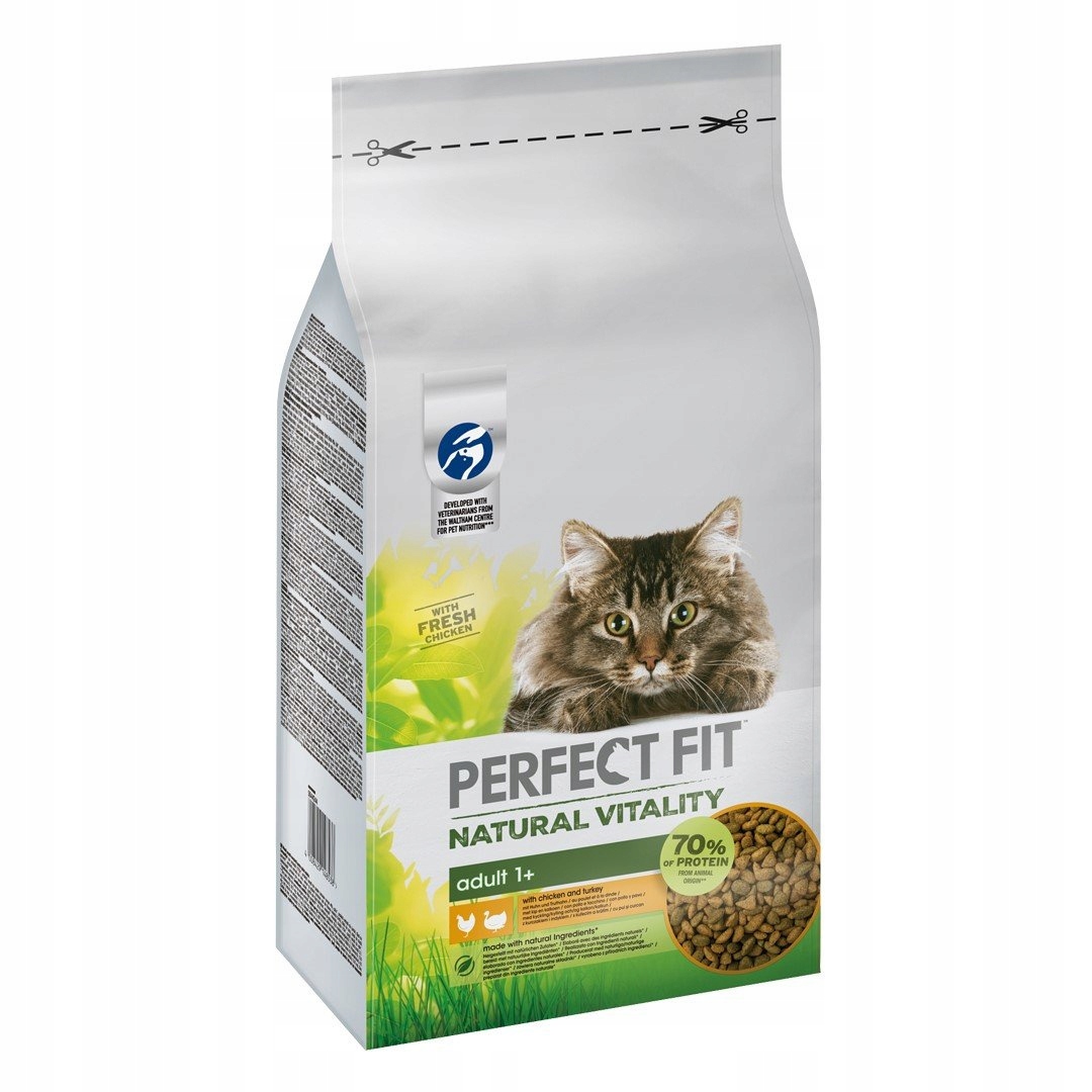 Levně Perfect Fit Natural Vitality Suché Krmivo pro kočky Kuře & Krůta 6 kg