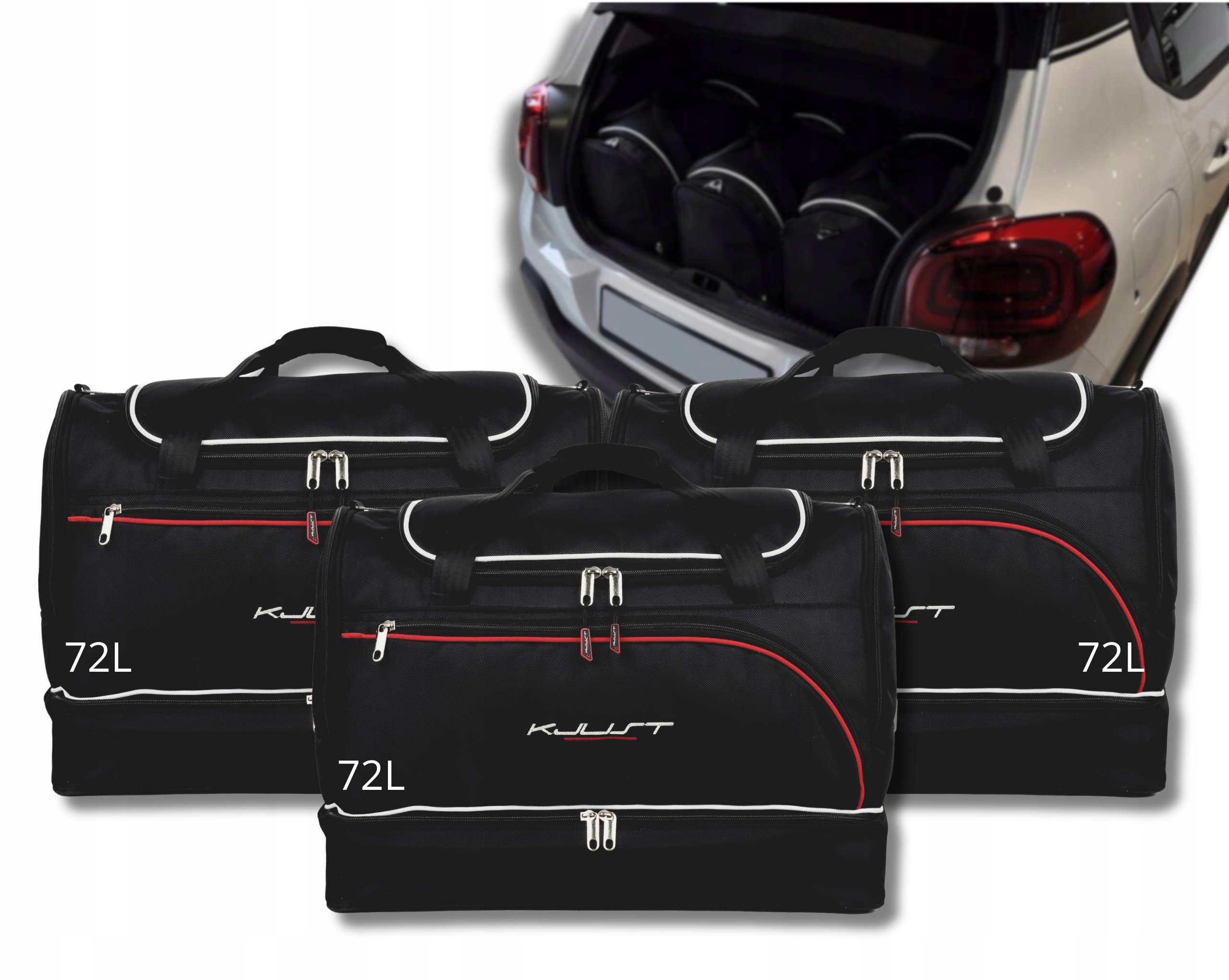Sada tašiek Komplet Kjust do batožinového priestoru Citroen C3 Hatchback 2016+ 3 ks