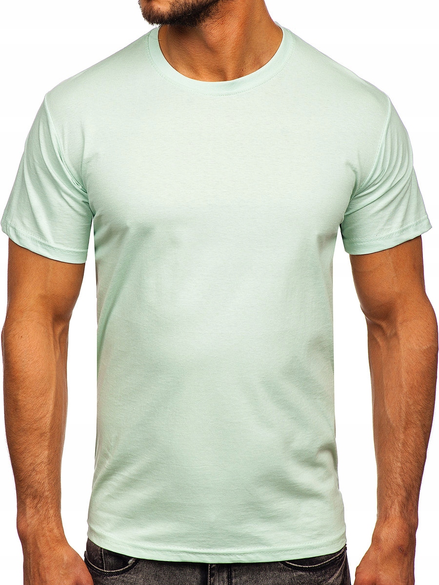 

T-shirt Męski Gładki Miętowy 192397 Rozmiar_xl