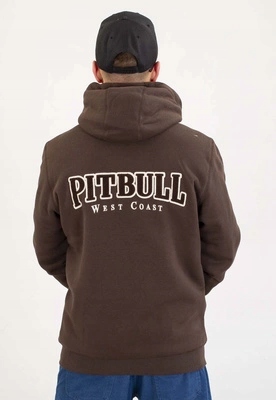 Mikina Pit Bull Ruffy Detroit s kapucí S Kapucí , tmavá čokoláda