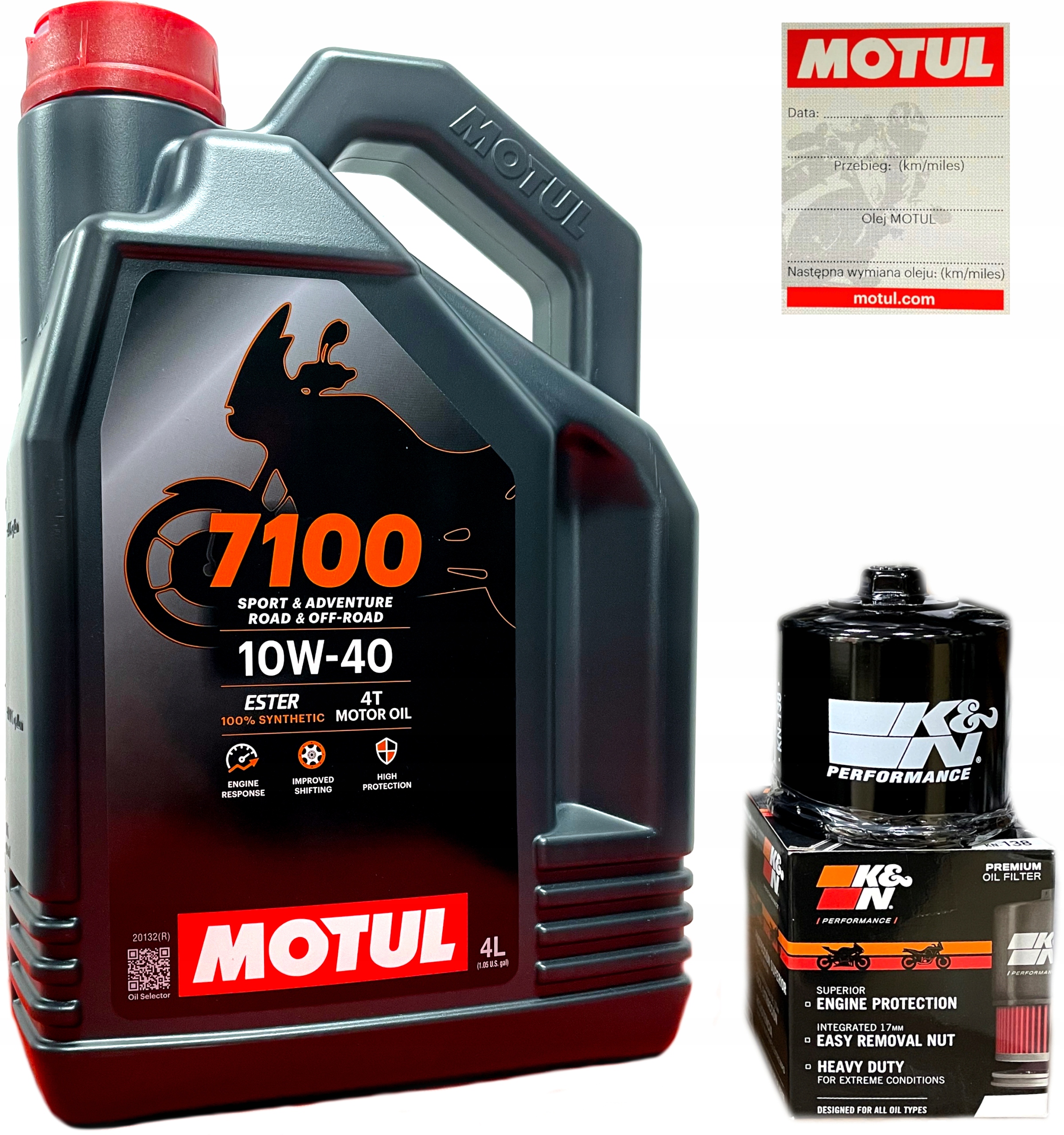 Olej MOTUL 7100 4T 10W40 Ester MA2 4L+ FILTR OLEJU