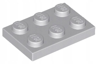 

Lego 3021 Płytka 2x3 szara jasna Nowa (1g)