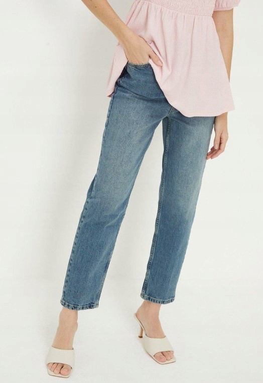 Modré Klasické 7/8 Džíny S Rovnými Nohavicemi Dorothy Perkins 44