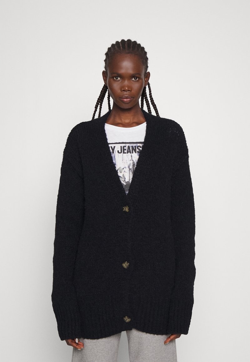 Kardiganový svetr s vlnou a alpakou Hugo Boss Xs