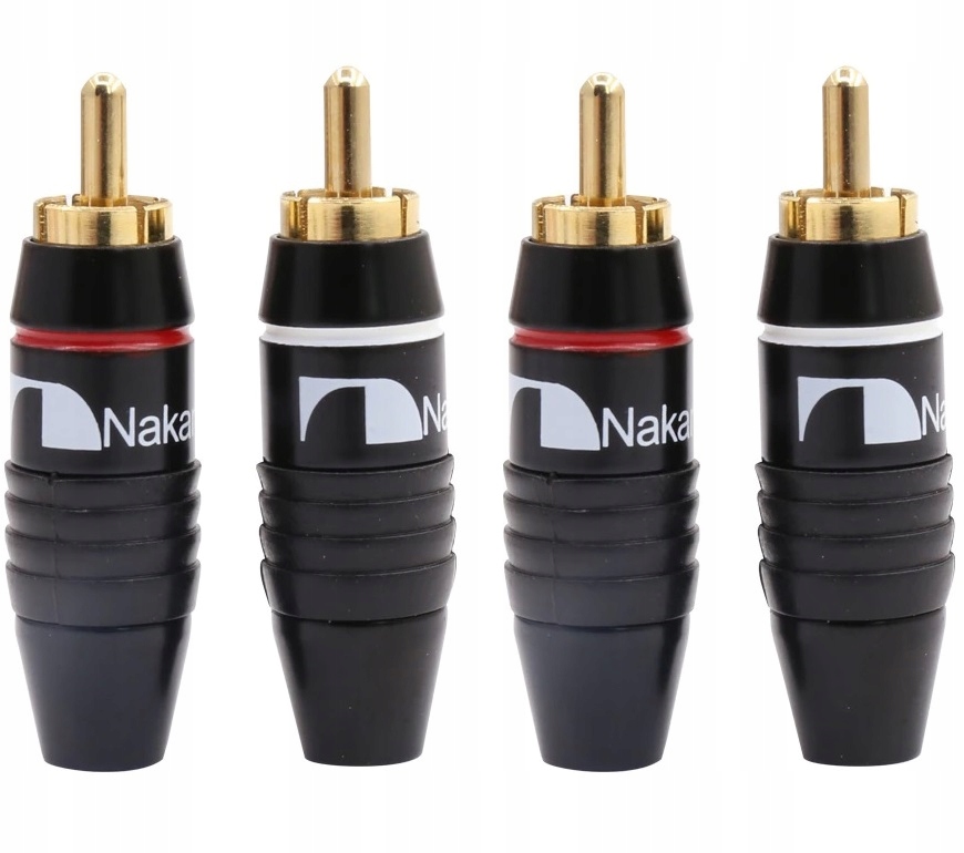 WTYK ZŁĄCZE RCA CINCH NAKAMICHI HQ 24K GOLD 2szt Orientacja złącza proste