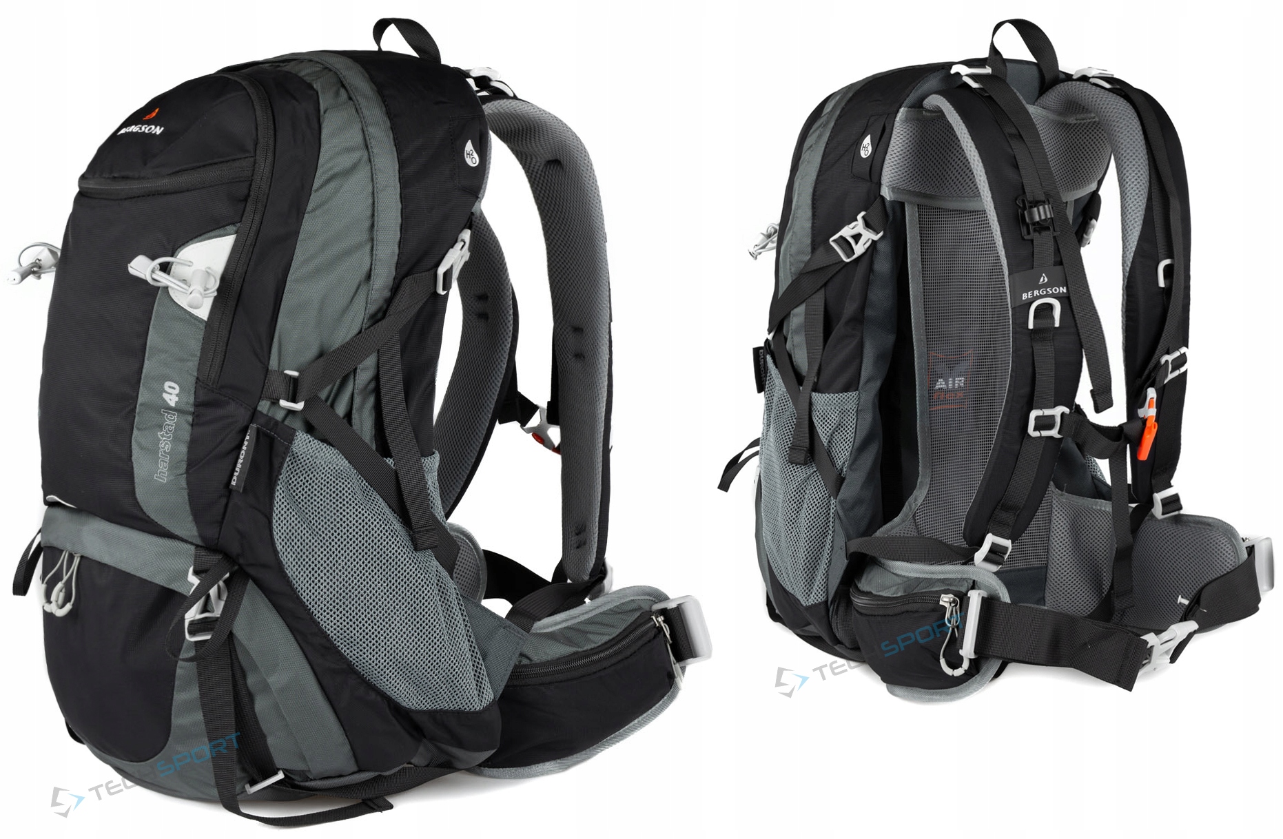 Plecak turystyczny Bergson Harstad 40 Black/Grey 40L