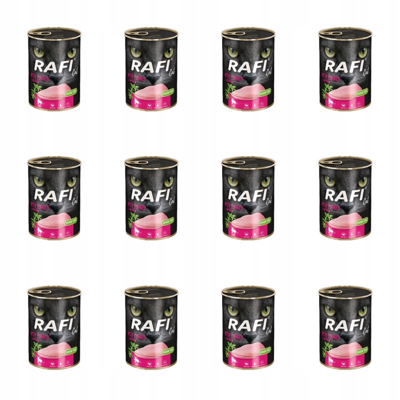 Rafi Cat s krůtím masem – krmivo pro kočky 400 g X12
