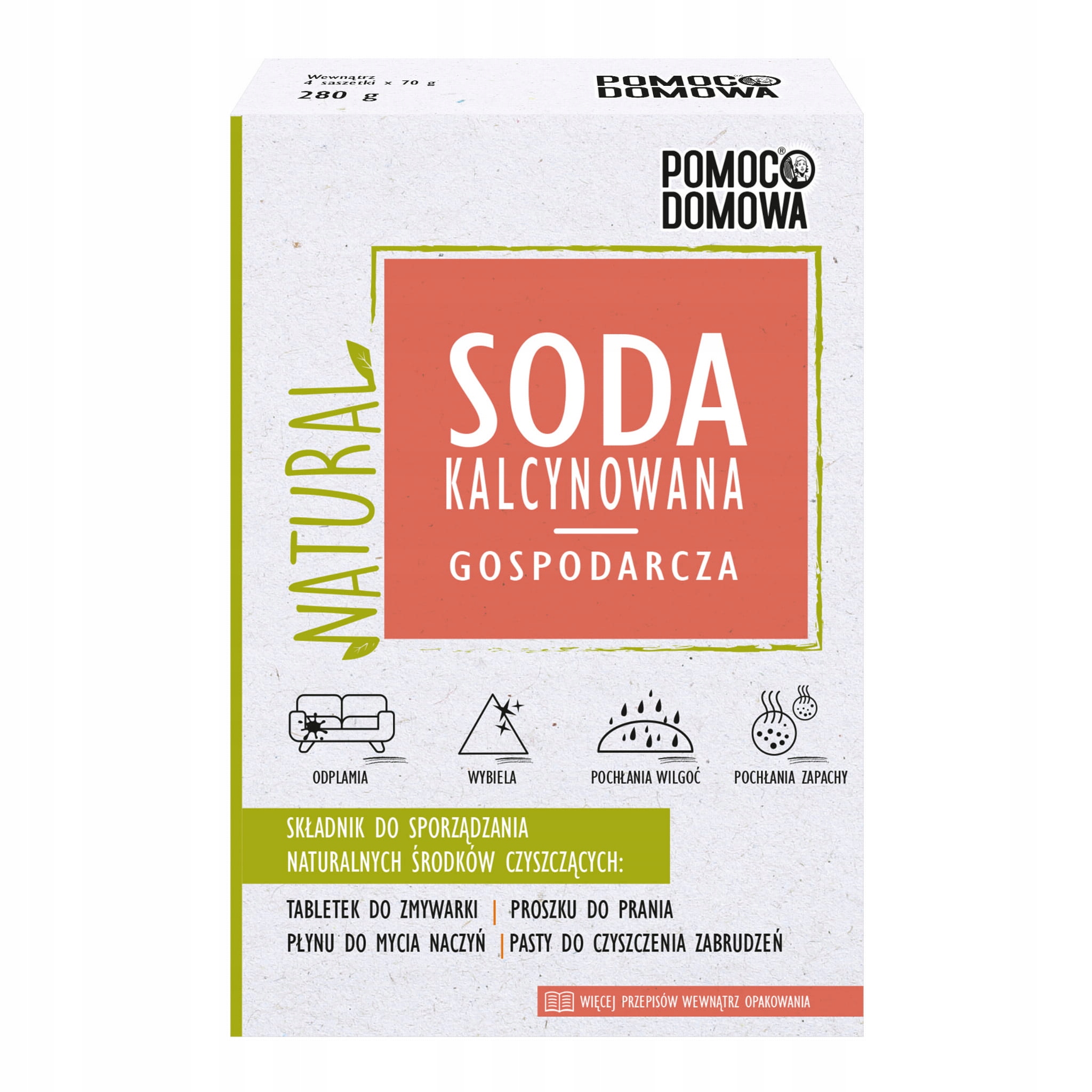 

Pomoc Domowa Soda Kalcynowana Gospodarcza 4x70g