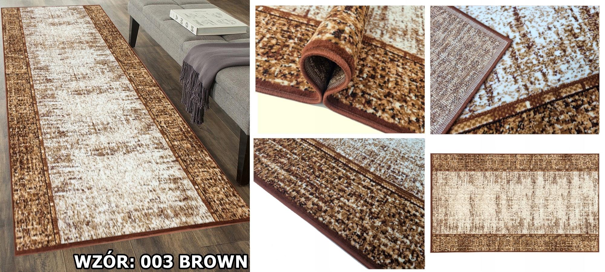 CHODNIK SOLIDNY KORYTARZ PRZEDPOKÓJ SZER. 100 CM OBSZYTY TKANY ~MODNE WZORY Typ na metry