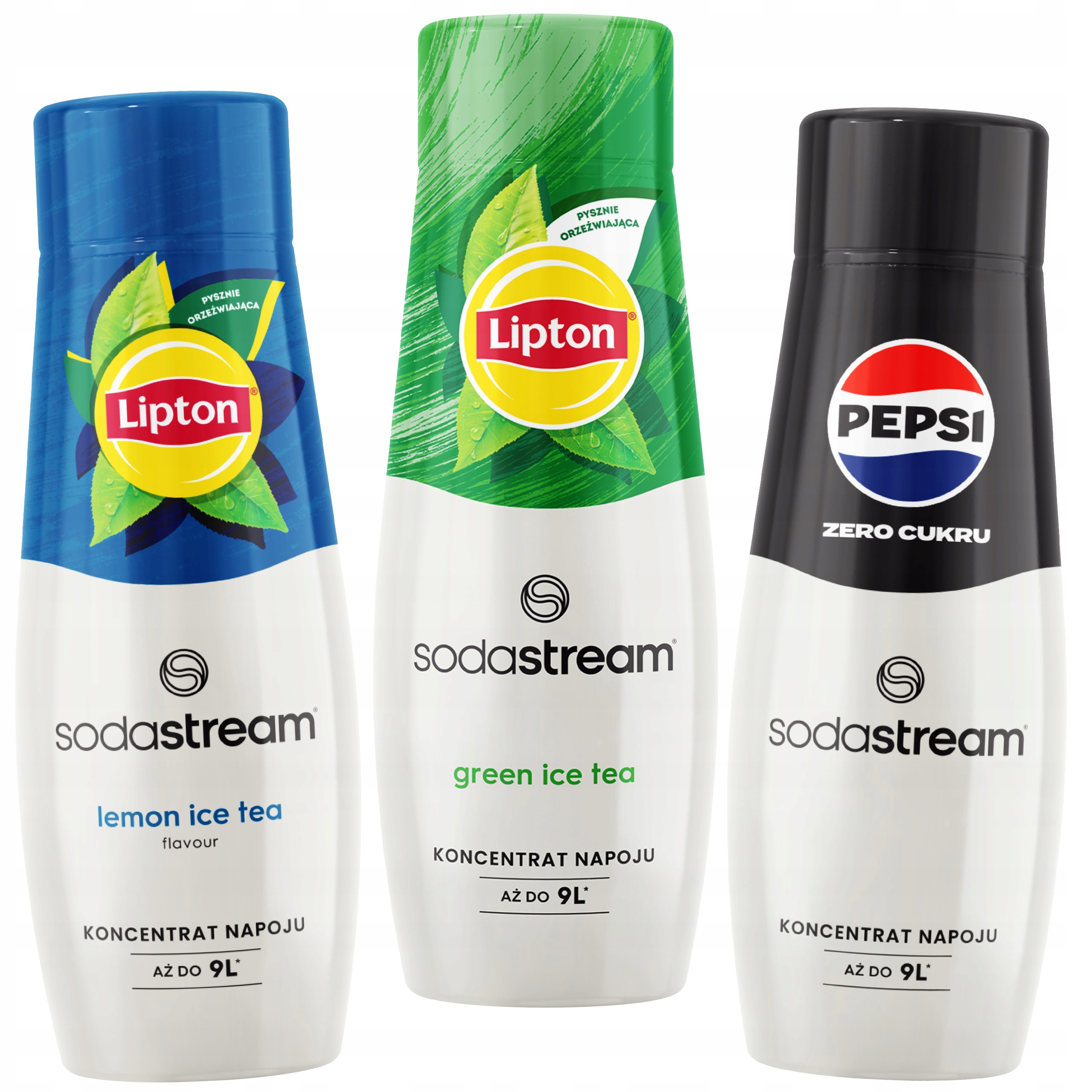 SODASTREAM napój/syrop LiptonLemon+Green+PepsiMax