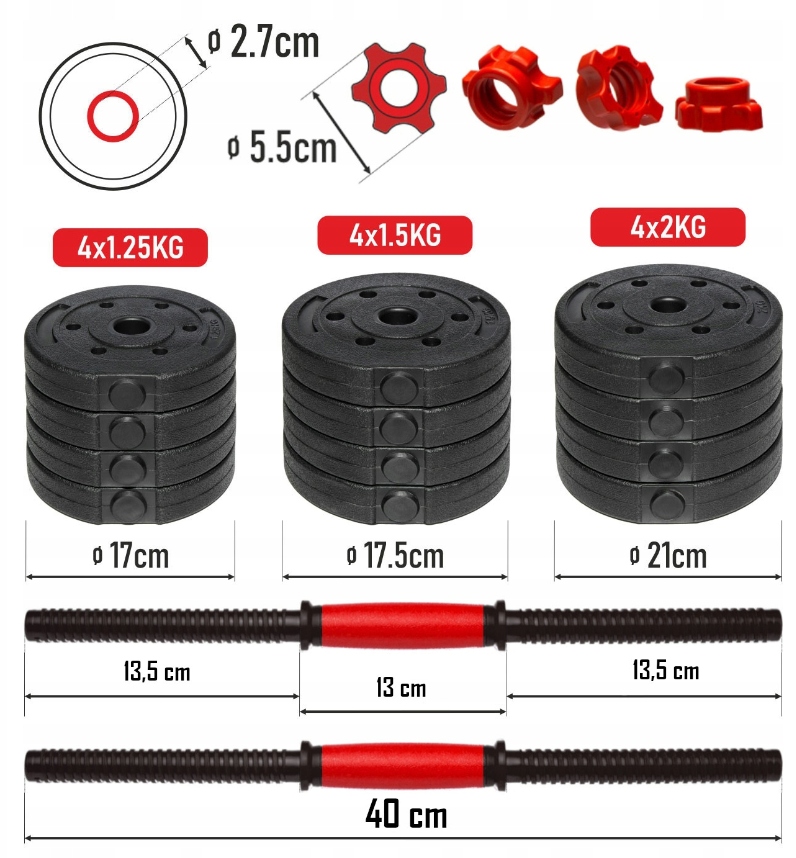 HANTLE BITUMICZNE REGULOWANE SZTANGA GRYF Z ŁĄCZNIKIEM ZESTAW 2X10KG Rodzaj bitumiczne