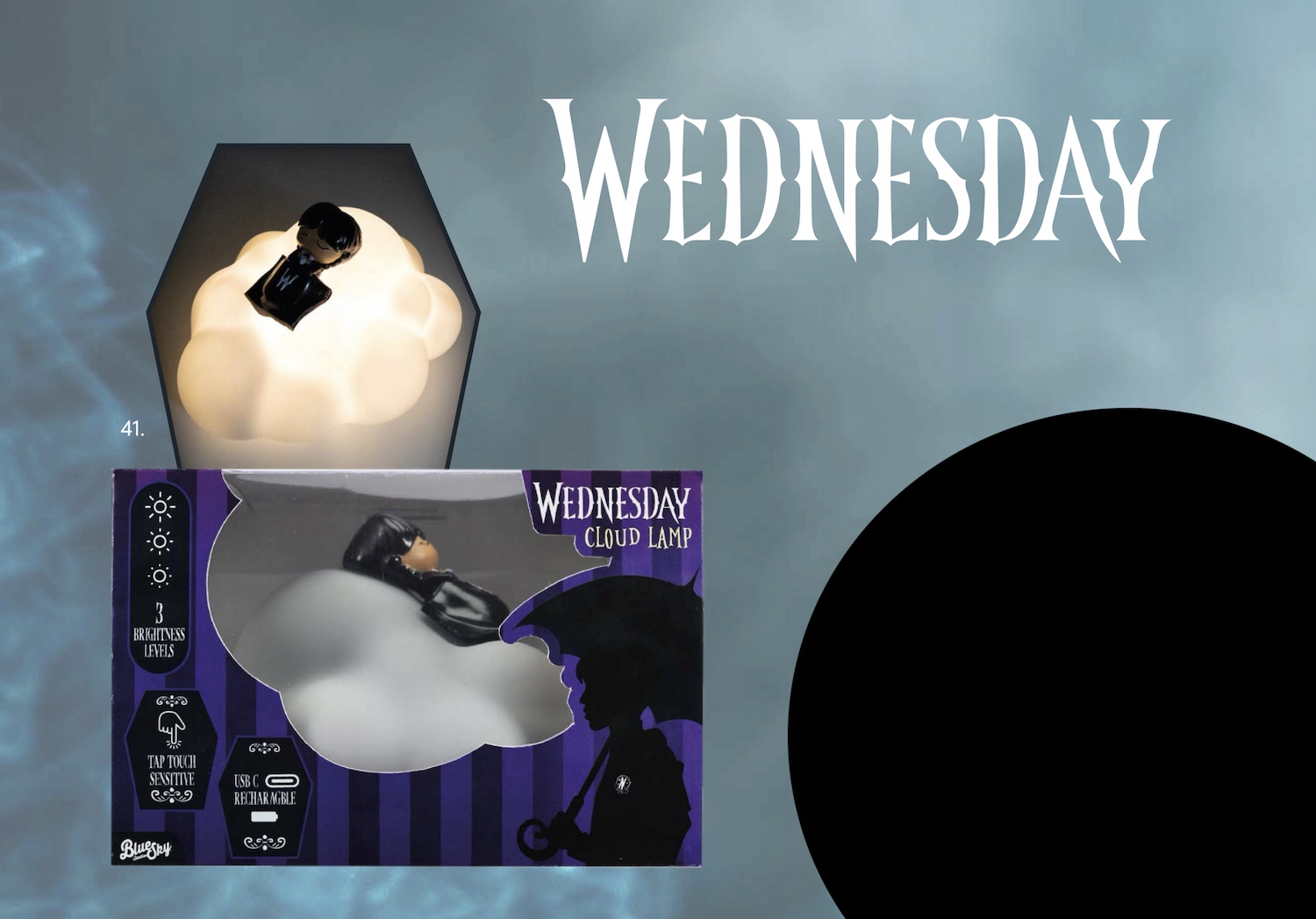 Wednesday – Dekorativní mrak na akumulátor – 15 cm