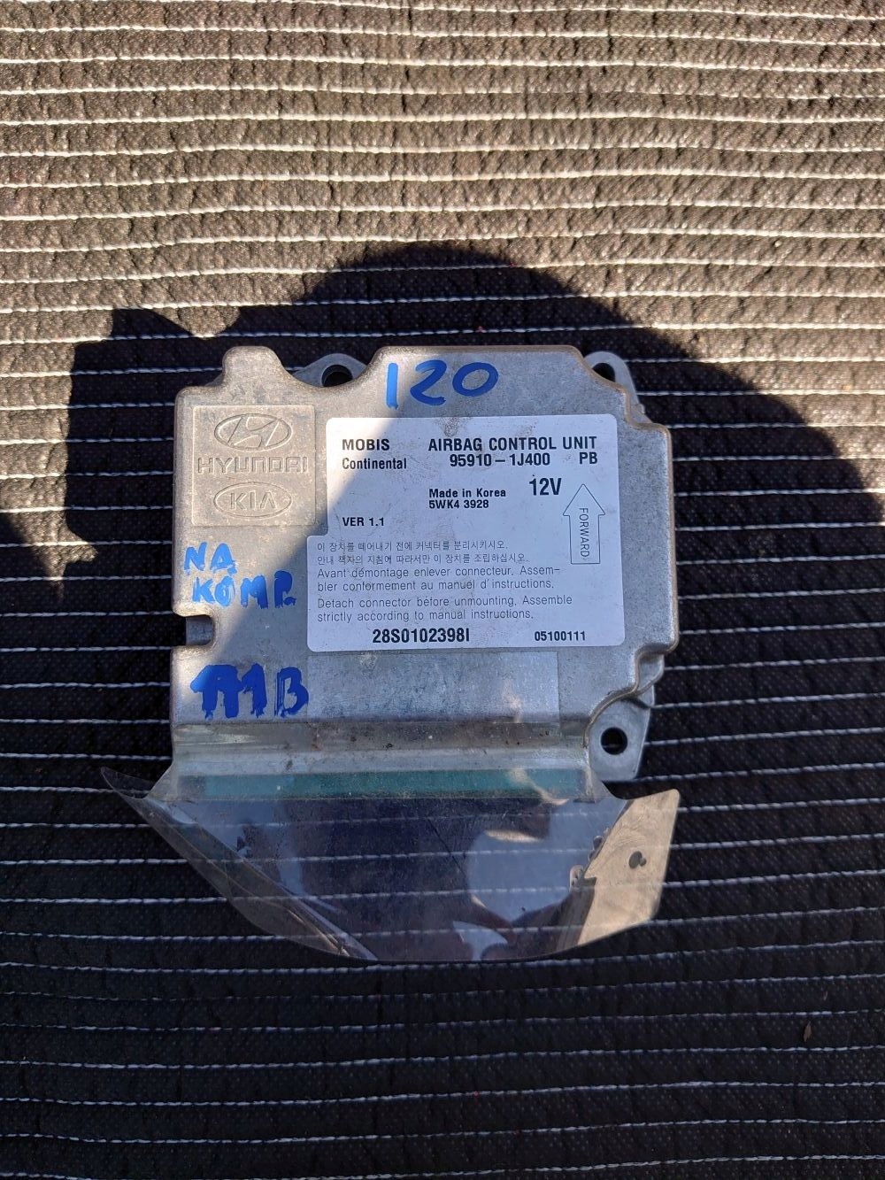 95910-1J400 - Модуль датчика подушки безопасности HYUNDAI I20
