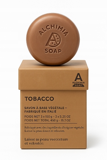 Sada italských rostlinných mýdel 3× 150 g Tabacco