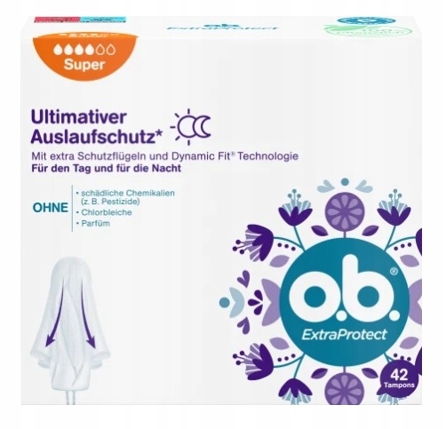

Ob, ExtraProtect Super, Tampony, 42 sztuki