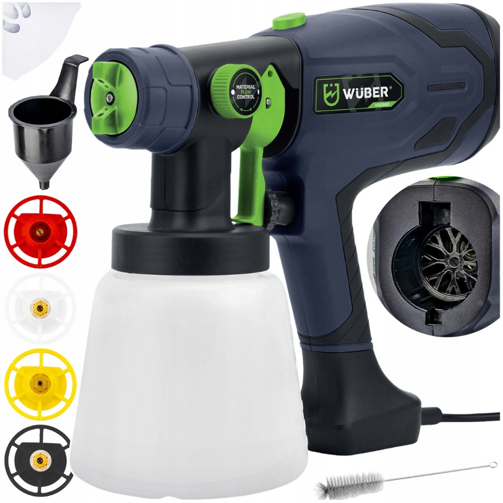 Robustní lakovací malířská pistole 4 Trysky 400 W