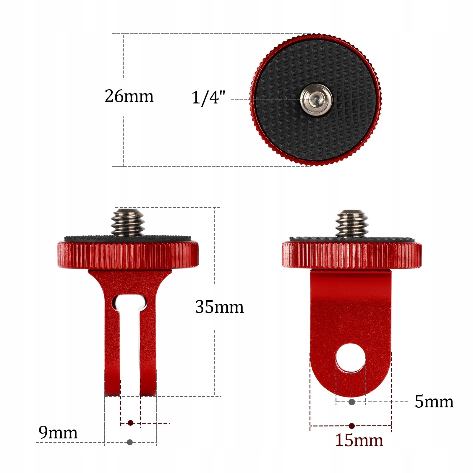 HSU Aluminiowy Adapter Stojaka Do Kamer Insta360 X4 X3 X2 2 Sztuki — miniatura 2