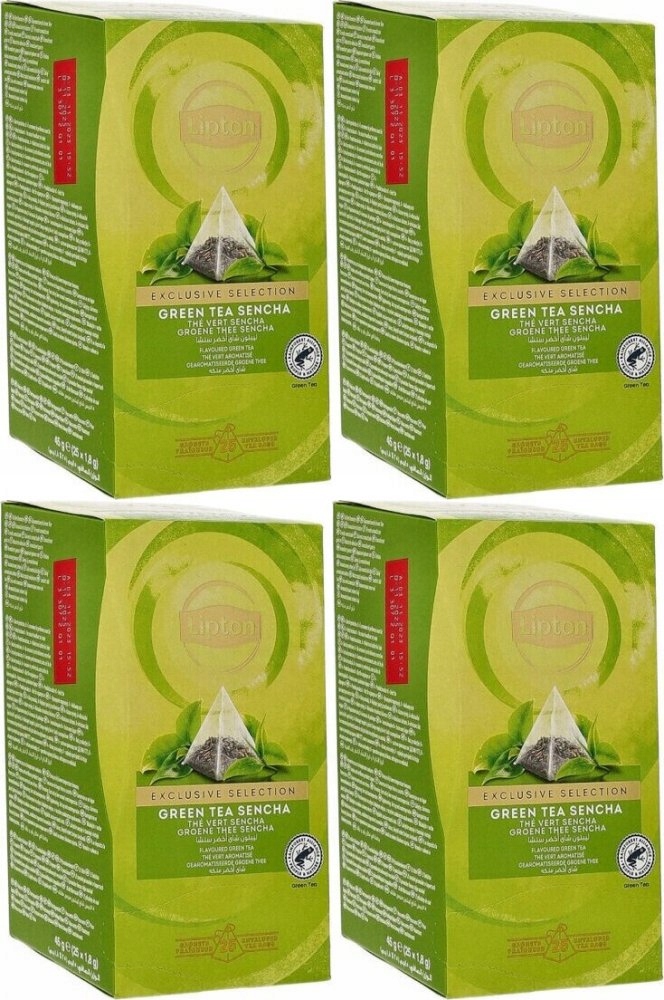 Herbata zielona w piramidkach Lipton Piramida Green Tea Sencha 25szt x4