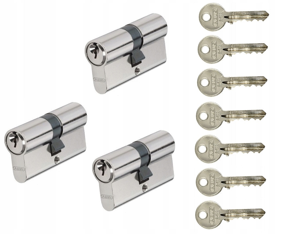 Vložky E45 nikl 3x 30/45 Abus 7 klíčů systém/ identické kódování