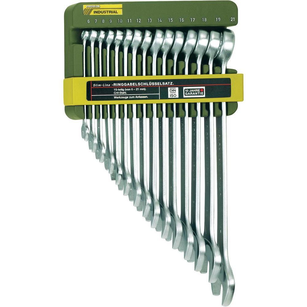 

Proxxon 23821 Klucze płasko-oczkowe 6-21 mm 15 szt
