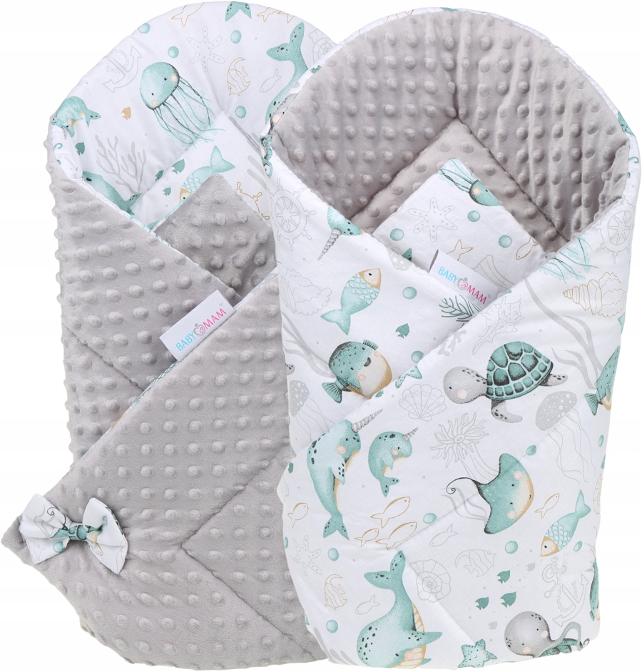 

Babymam Rożek Becik Niemowlęcy Otulacz Minky 80x80