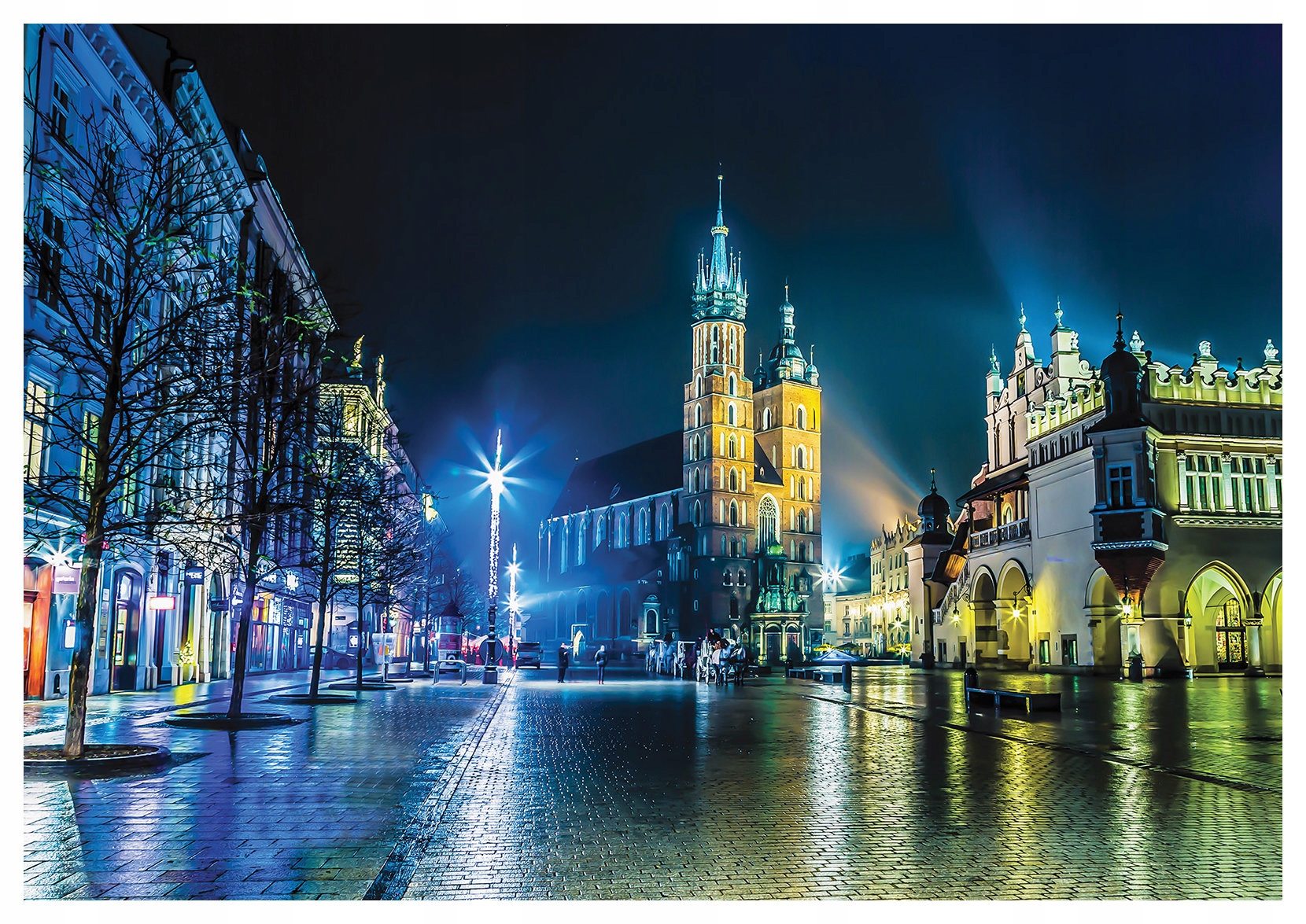 Fototapeta Krakov v noci Trh Hlavná architektúra lesk mesta 350x250 lepidlo