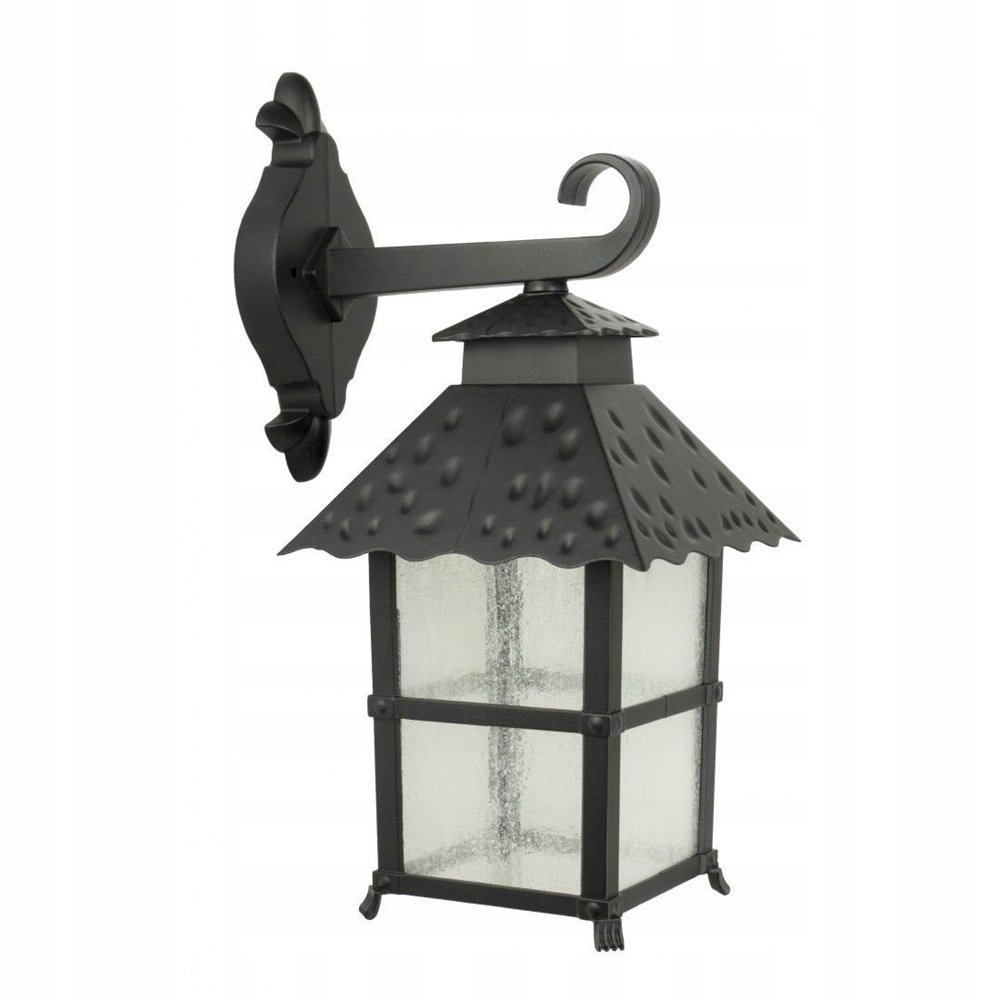 Czarny kinkiet zewnętrzny ogrodowy latarnia
