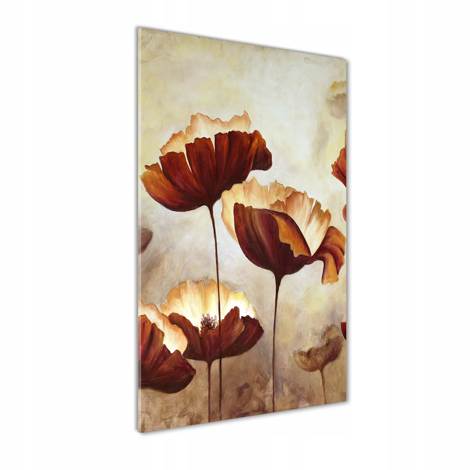 Akrylový obraz na zeď Polní máky 60x120 cm