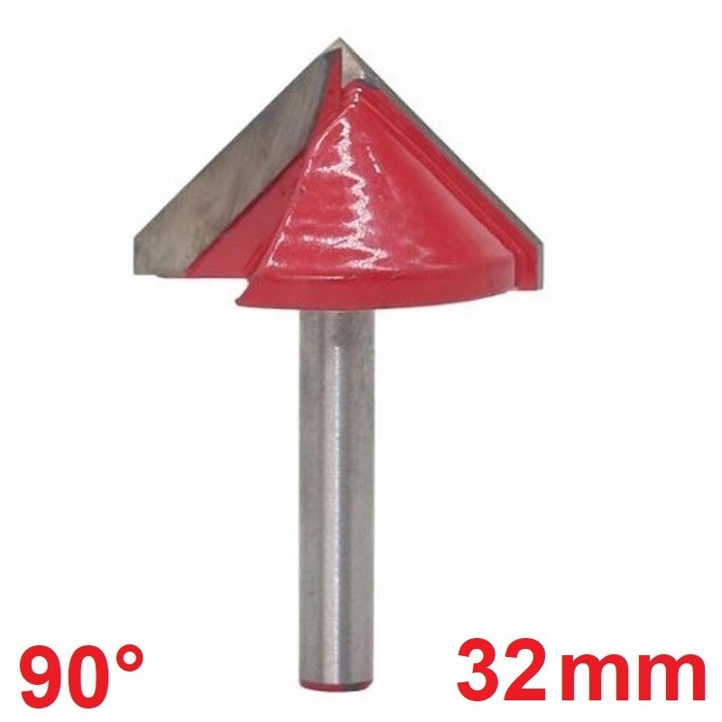 Frez VHM 3D 32mm 90 stopni chwyt 6mm carving