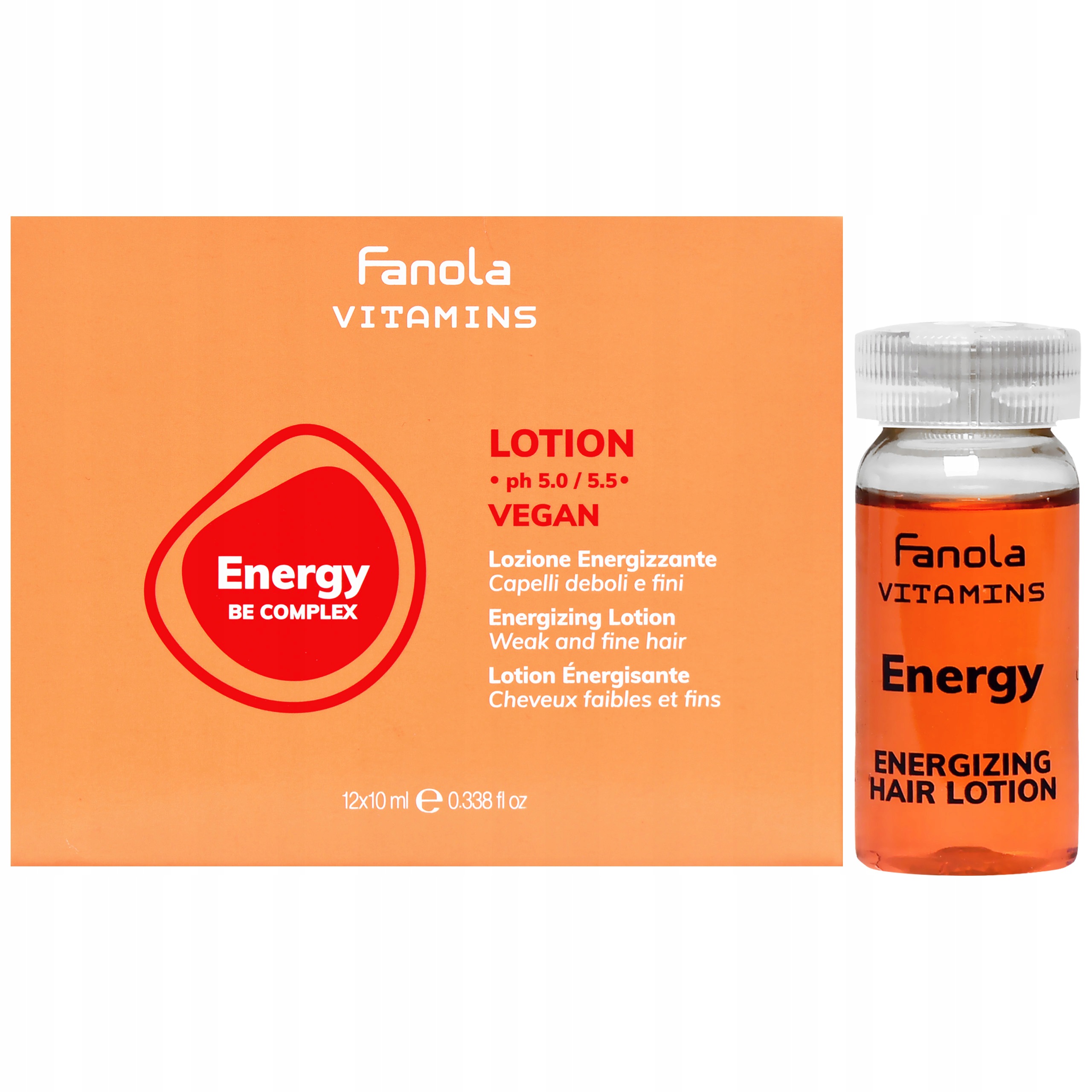 Ampulky pro vypadávající vlasy Fanola Vitamins Energy posilující 120 ml