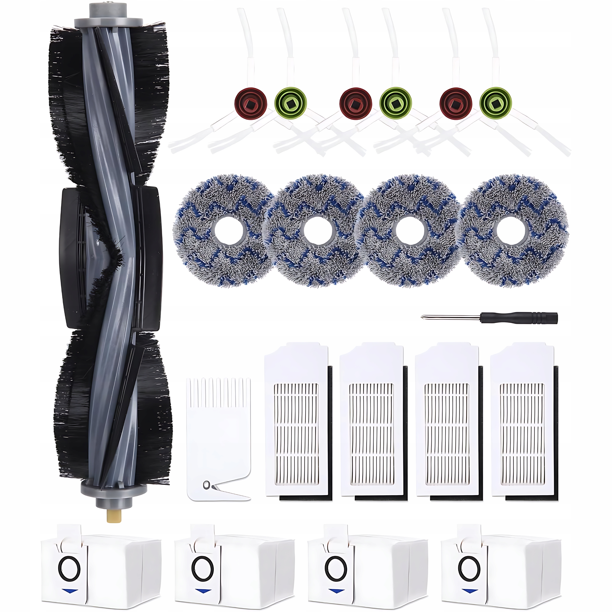 Duży Zestaw Filtry Szczotki Worki Mopy do Ecovacs Deebot X1 Omni Turbo T10
