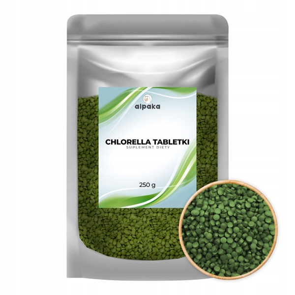 CHLORELLA TABLETKI 250g 1000 TABLETEK ALGI ALPAKA