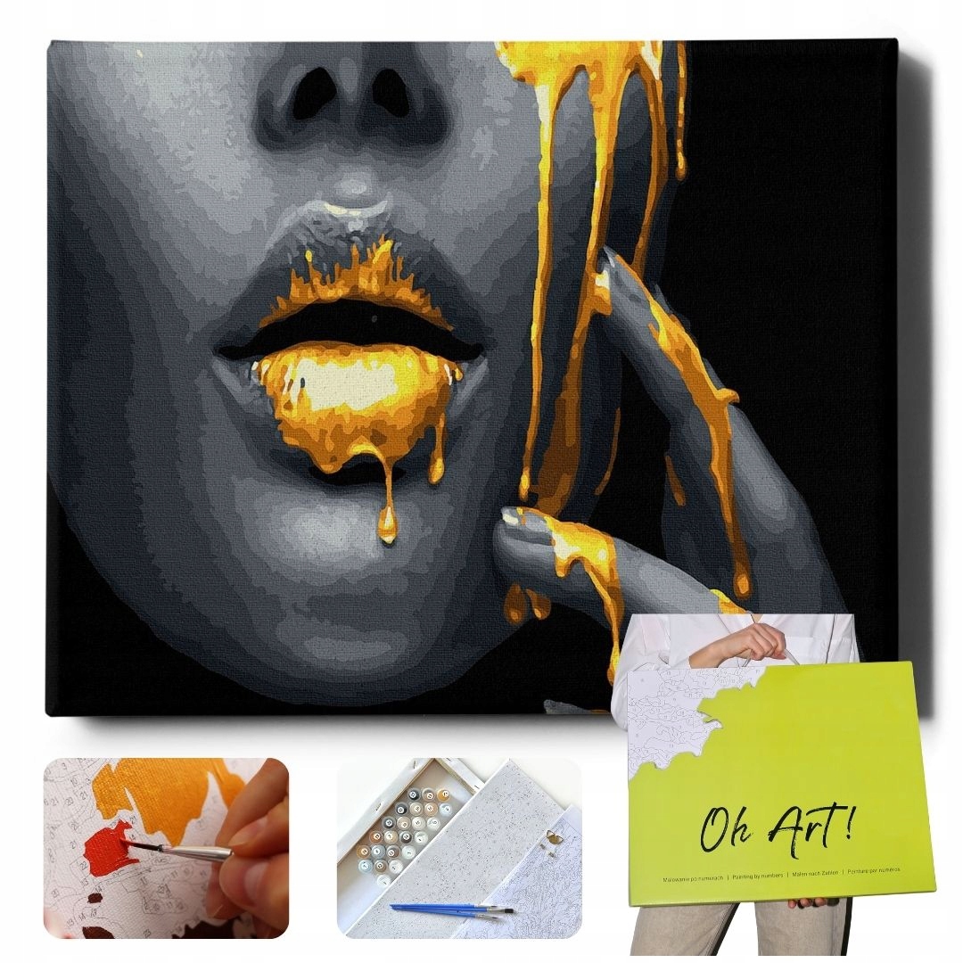 Obrázky pro malování podle čísel Ústa Malování podle čísel S Rámem Oh Art!