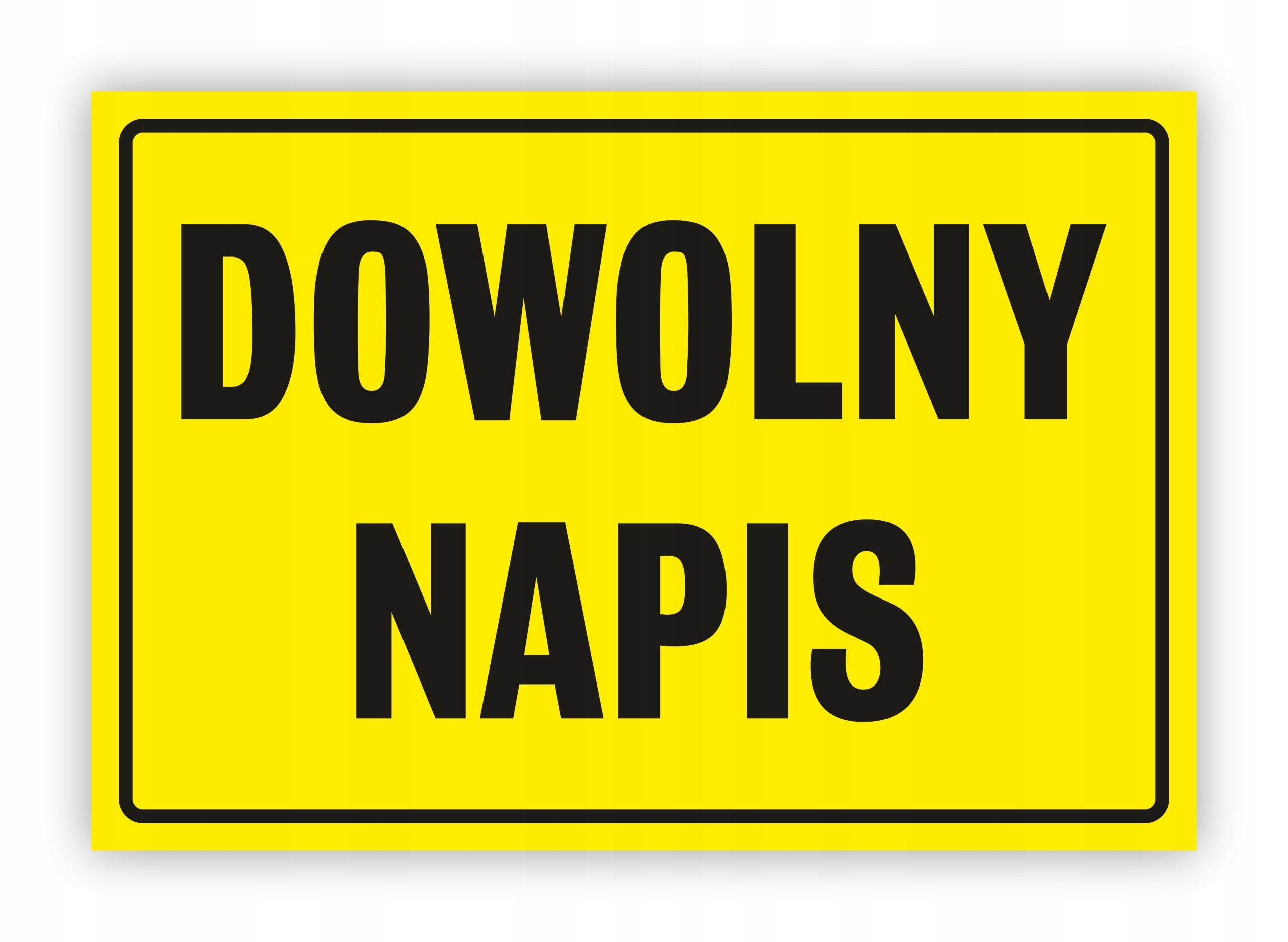 

Tabliczka Dowolny Napis Bhp 32x22 cm Uv