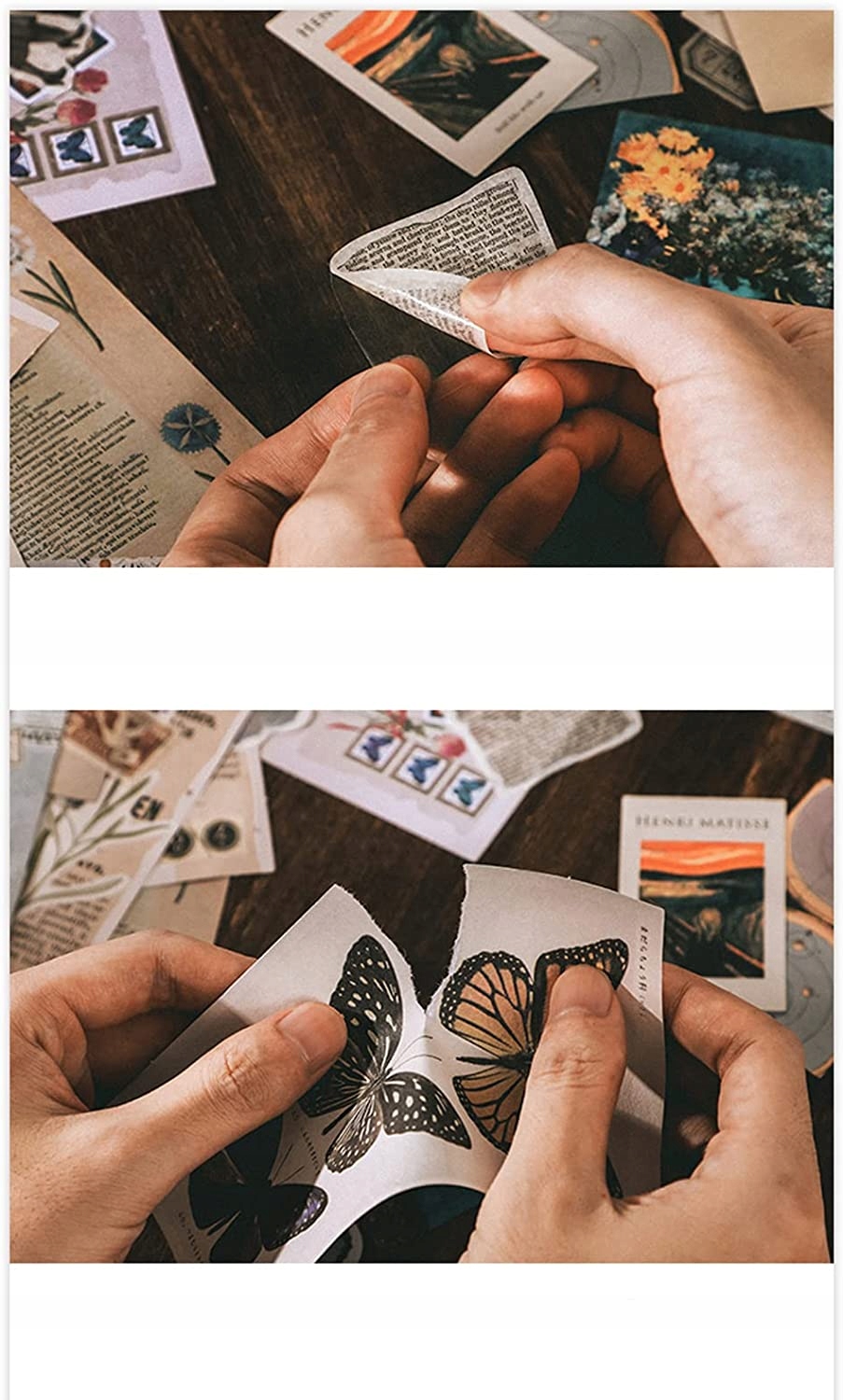 NAKLEJKI SCRAPBOOKINGU KWIATY ZWIERZĘTA ROŚLINY VINTAGE DO ZESZYTU PLANERA Marka inna