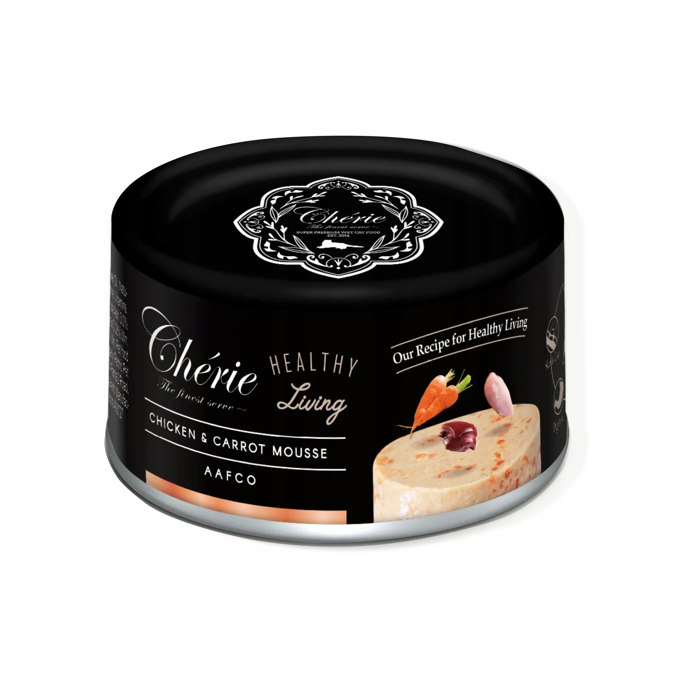 Chérie Premium mokré krmivo pro kočky Healthy Living Kuřecí Mrkev 12x80 g