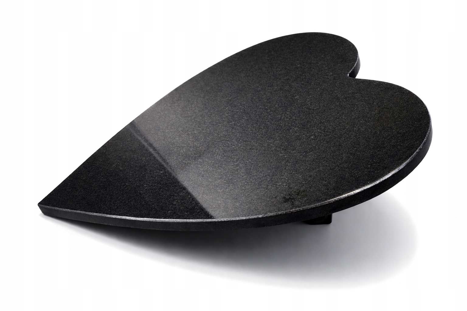 Granitové srdce Náhrobní velké černé 30x30x1cm Klín a nápisy Bonus