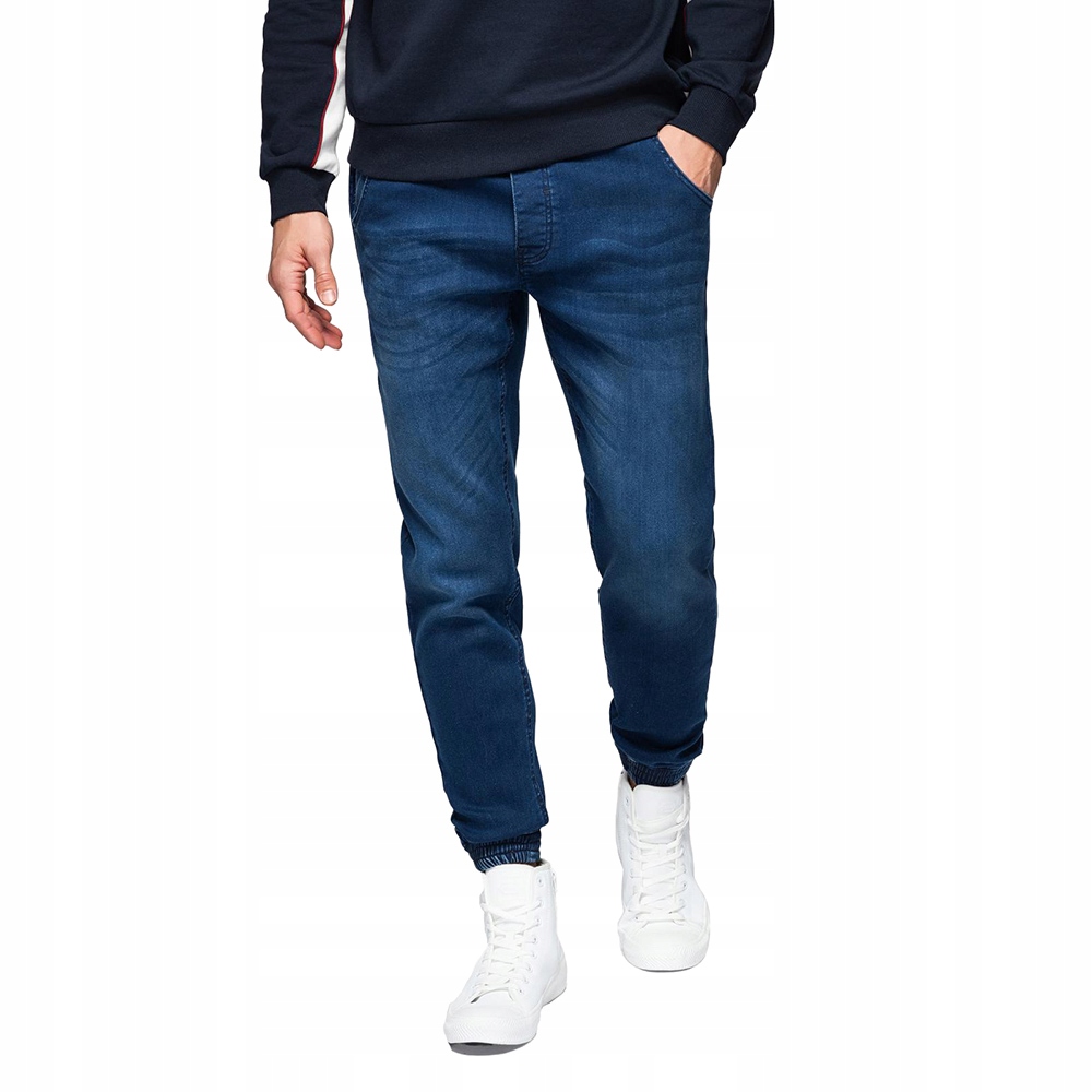 Pánské jogger džíny náplety tmavě modré módní V3 OM-PADJ-0242 M