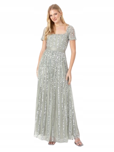 Maya Deluxe Šaty S Flitry A Čtvercovým Výstřihem 48 Jpa