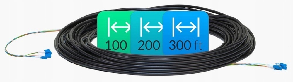 Kabel światłowodowy Ubiquiti FiberCable 61 m czarny