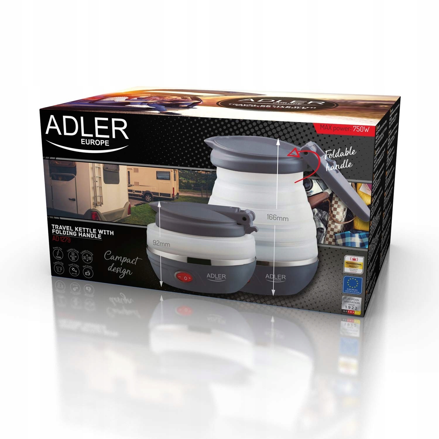 ADLER Czajnik Elektryczny 1,7L 2200W Biały System STRIX — miniatura 4
