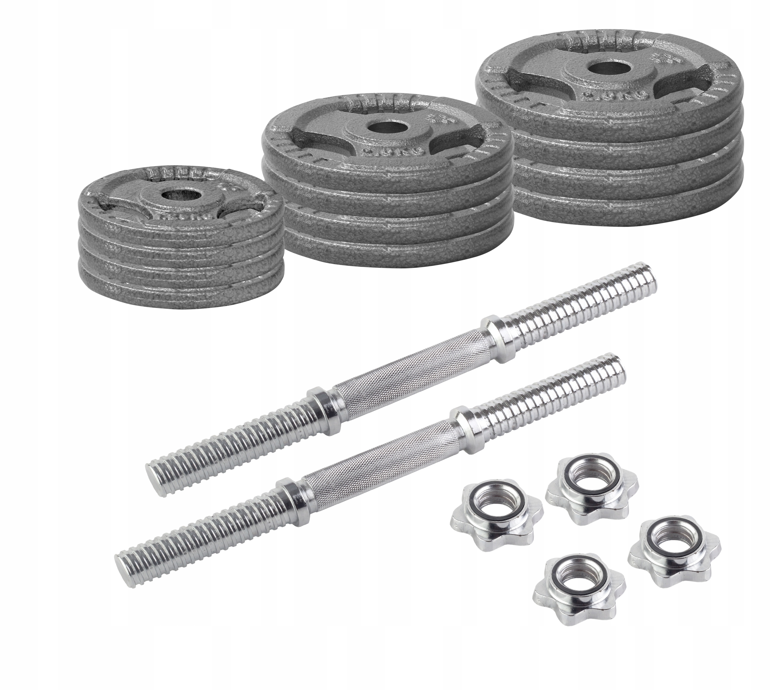 PLATINUM FITNESS HANTLE ŻELIWNE REGULOWANE 2x15KG ZESTAW HANTLI 30 KG Waga 2x 15 kg