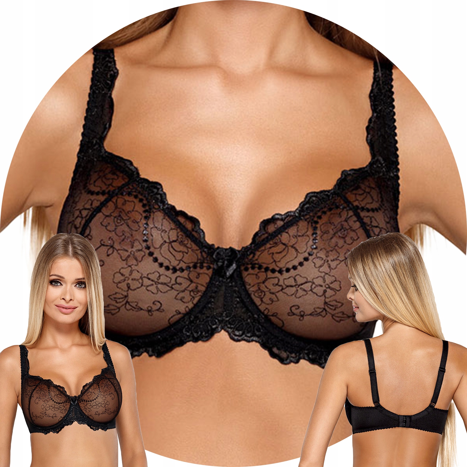 PariPari Athina Maxi měkká podprsenka černá 75G