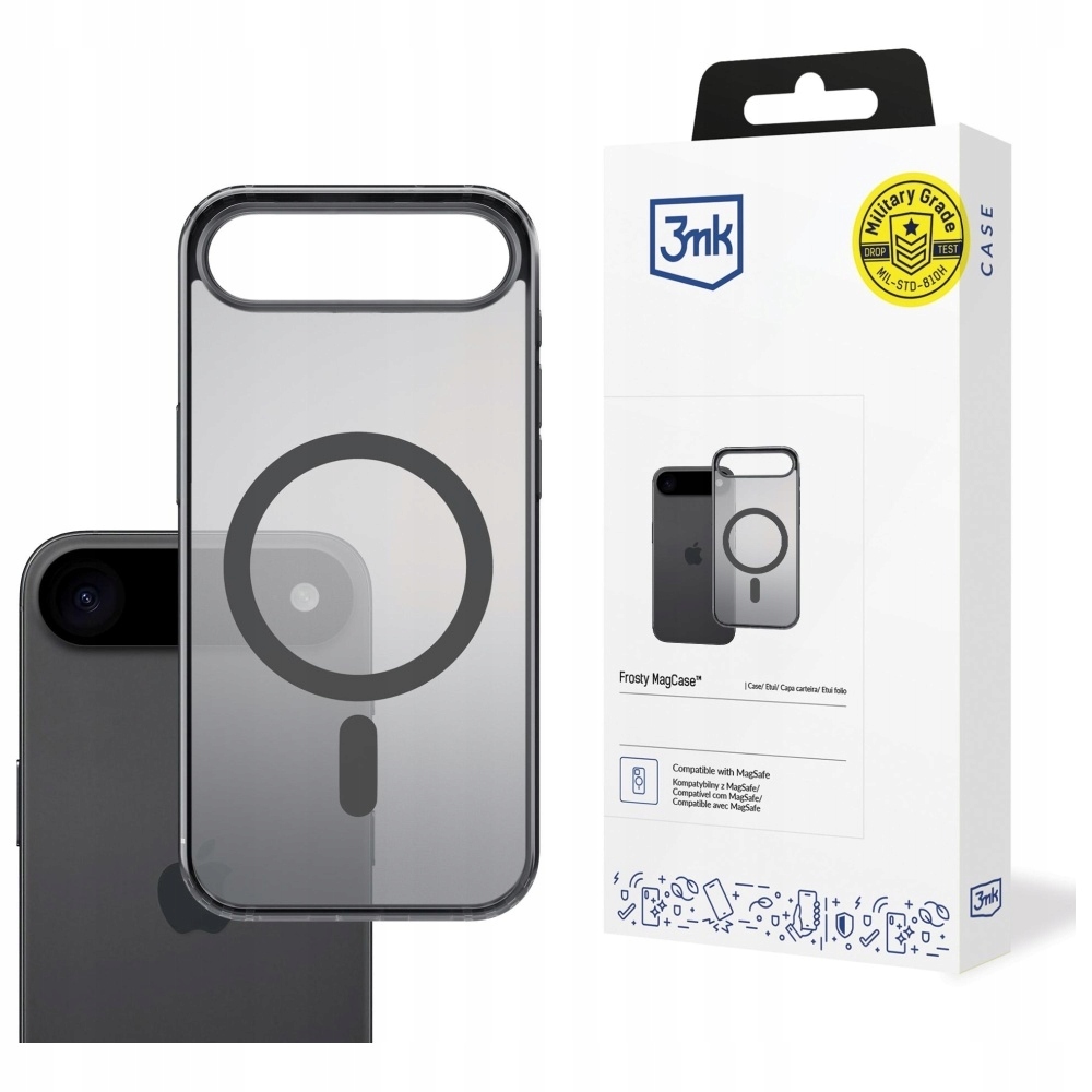 Etui 3mk Frosty MagCase na iPhone 17 Air czarne 3mk Protection